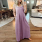 💝Women's sleeveless wide leg jumpsuit with pockets