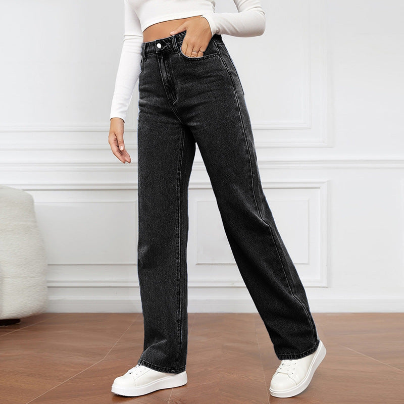 ⏰New Exclusive Flash Sale 50% OFF🔥Casual High Waist Multi-Pocket Wide Leg Stretchy Jeans