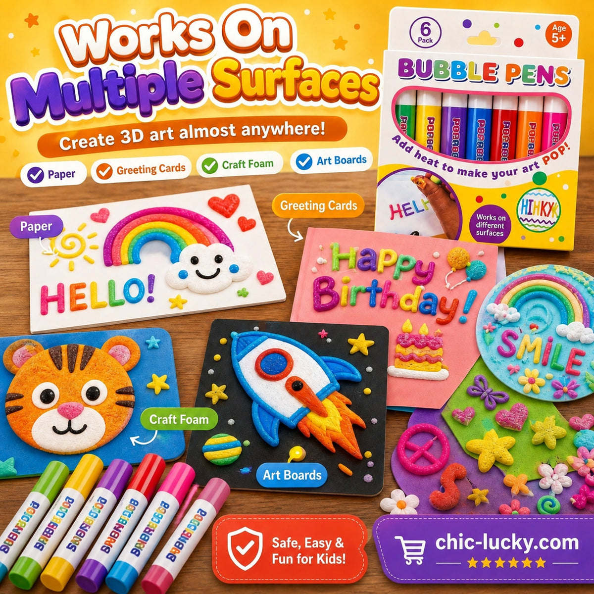 ❄️🎁Christmas Promotion✨ BUY 1 GET 1 FREE !  🔮Magic Pen – Draw 3D with one stroke!🎄 DIY Bubble Popcorn Drawing Pens 🔥