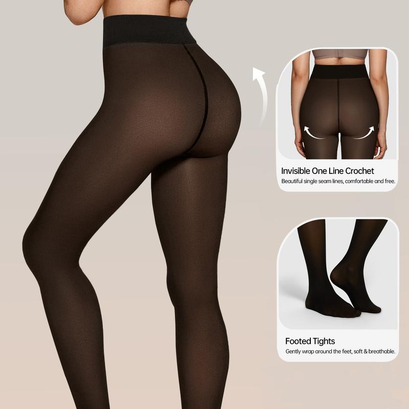 💥No price increase for adding velvet🔥Magic fleece-lined sheer leggings