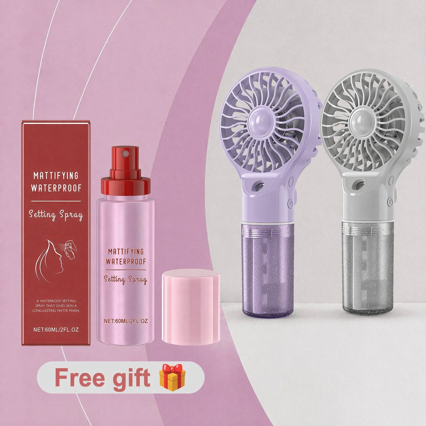 🏖️🌞Summer New Hot Selling 50% OFF🎁❄️Portable Handheld Mist Cooling Fan💦