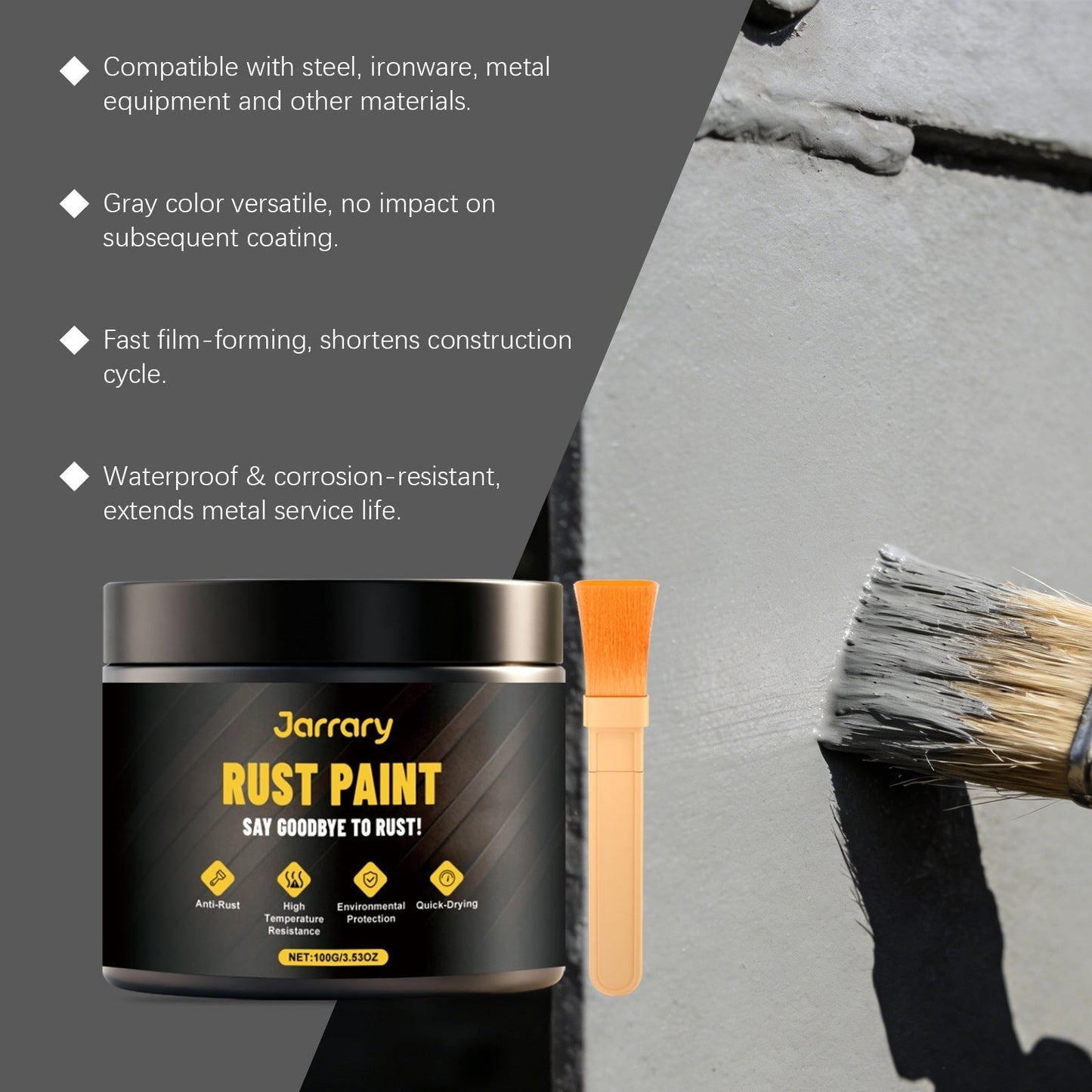 Water-Based Metallic Paint Rust Converter