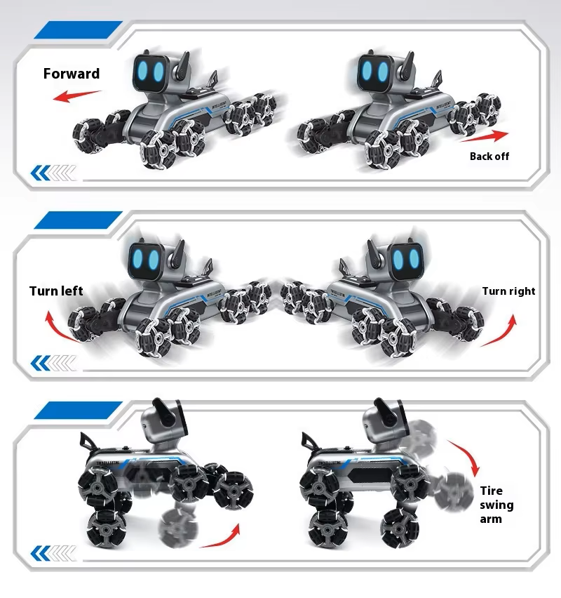 🔥New Hot Selling🔥Stunt Eight Wheel Smart Remote Fancy Control Robot Dog