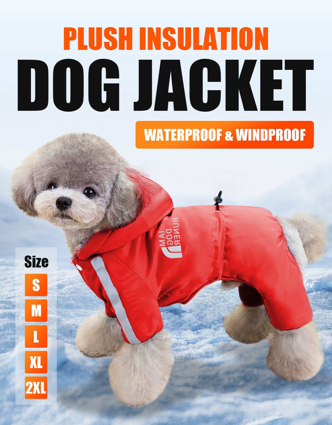 💥Waterproof Dog Winter Jacket with D-Ring