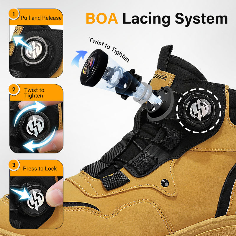 Men's Outdoor Swivel Buckle Work Shoes 🔄👞 – Waterproof 💦, Anti-slip 🚶‍♂️, Comfortable , Breathable 🌬️