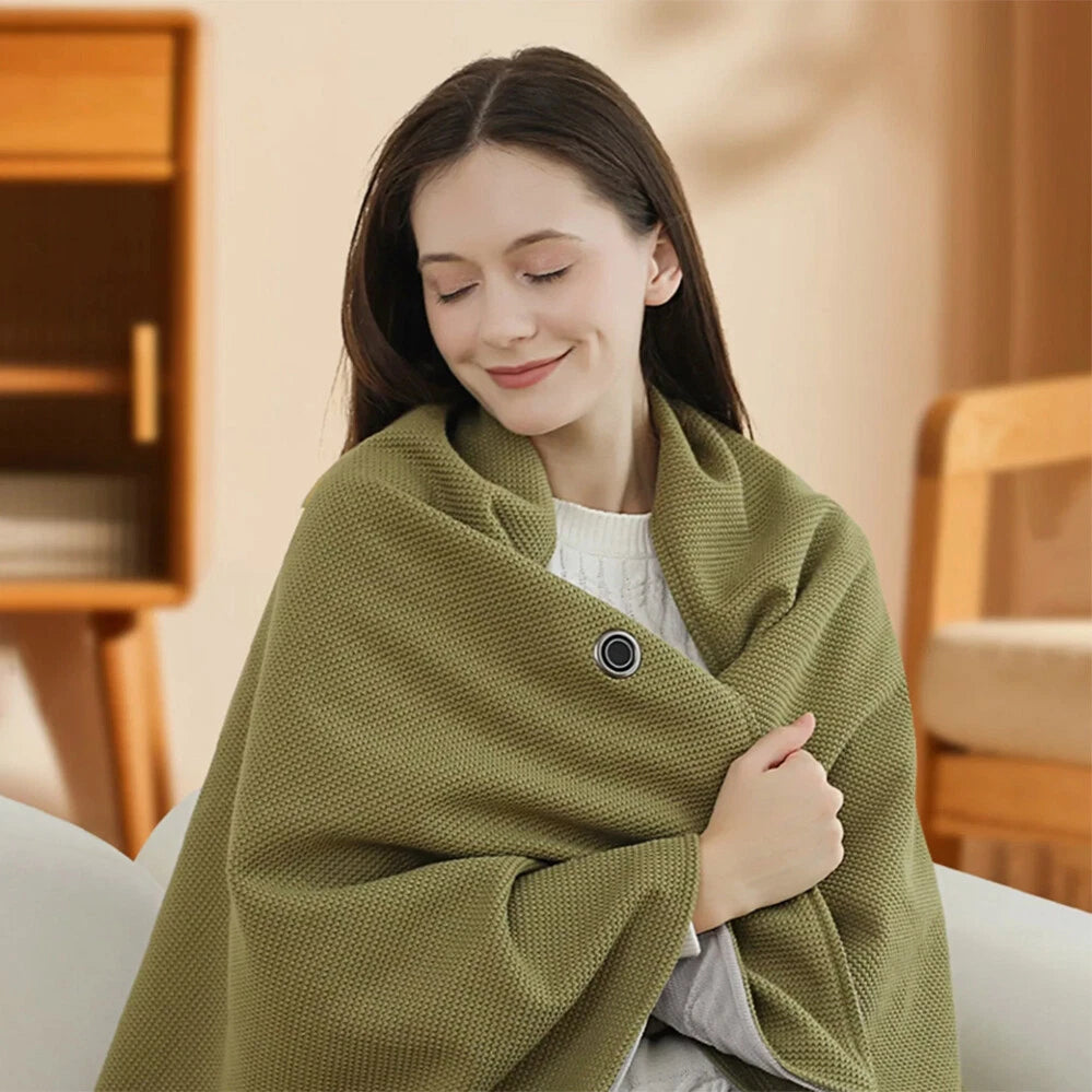 🔥 Half-Price Offer & Last Day 🧣 Portable Electric Heated Blanket Shawl – 15s Fast Heat, 3 Temperatures, USB 🔥 Wearable, Non-Slip, Lightweight,Hands-Free Warmth for Office, Home & Travel 🛋️