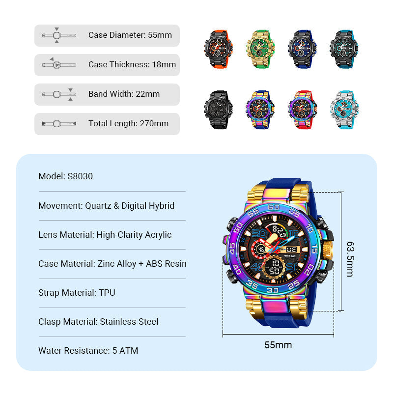⏳Time-Limited Special 63% OFF⏰MULTIFUNCTION LED WATCH - Waterproof & Digital Display, 7 Sports Modes with Sleep Monitor, Perfect for Outdoor and Daily Use 🌟🔋