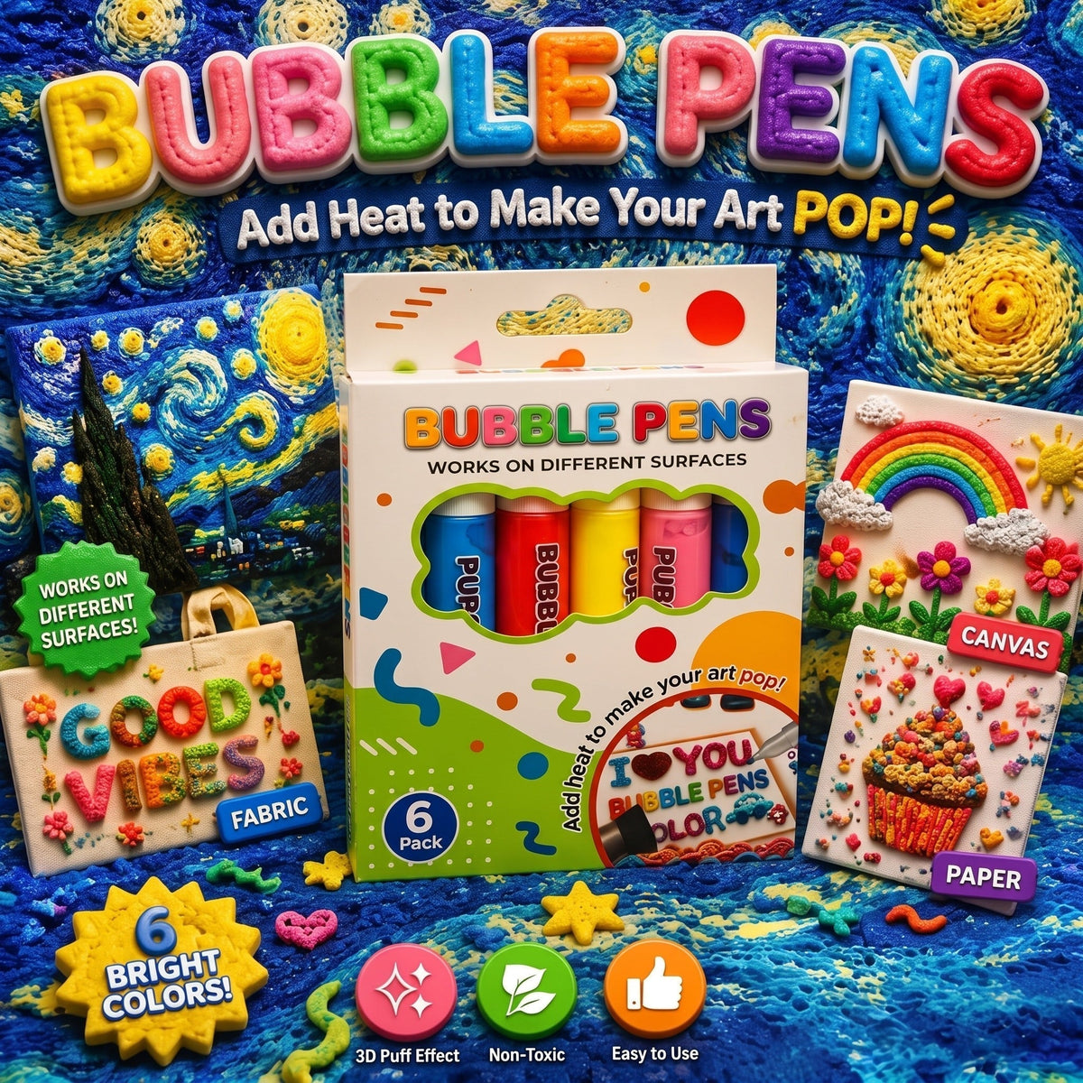 ❄️🎁Christmas Promotion✨ BUY 1 GET 1 FREE !  🔮Magic Pen – Draw 3D with one stroke!🎄 DIY Bubble Popcorn Drawing Pens 🔥