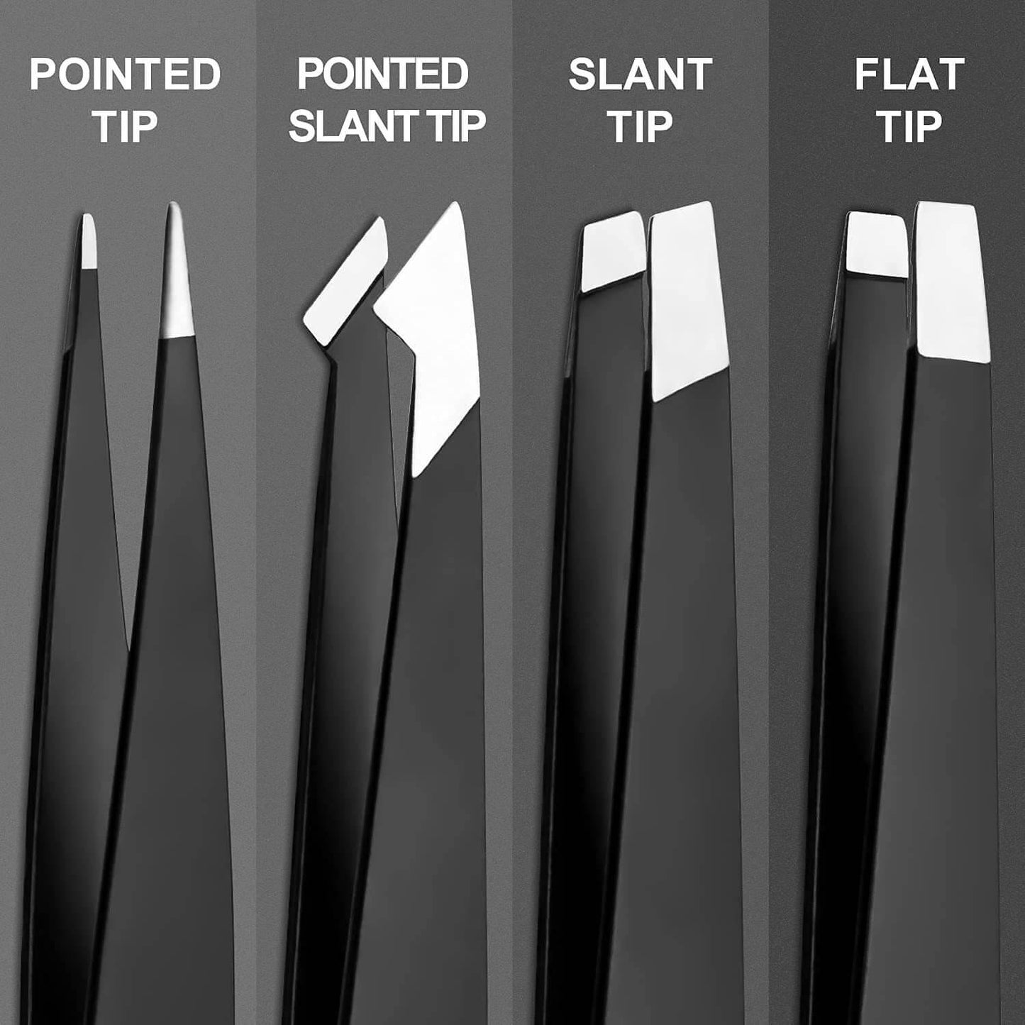 🔥Hot Sale🔥Multipurpose Stainless Steel Eyebrow Tweezers Set