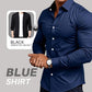 Men's Solid Color Lapel Long Sleeve Button-Down Shirts
