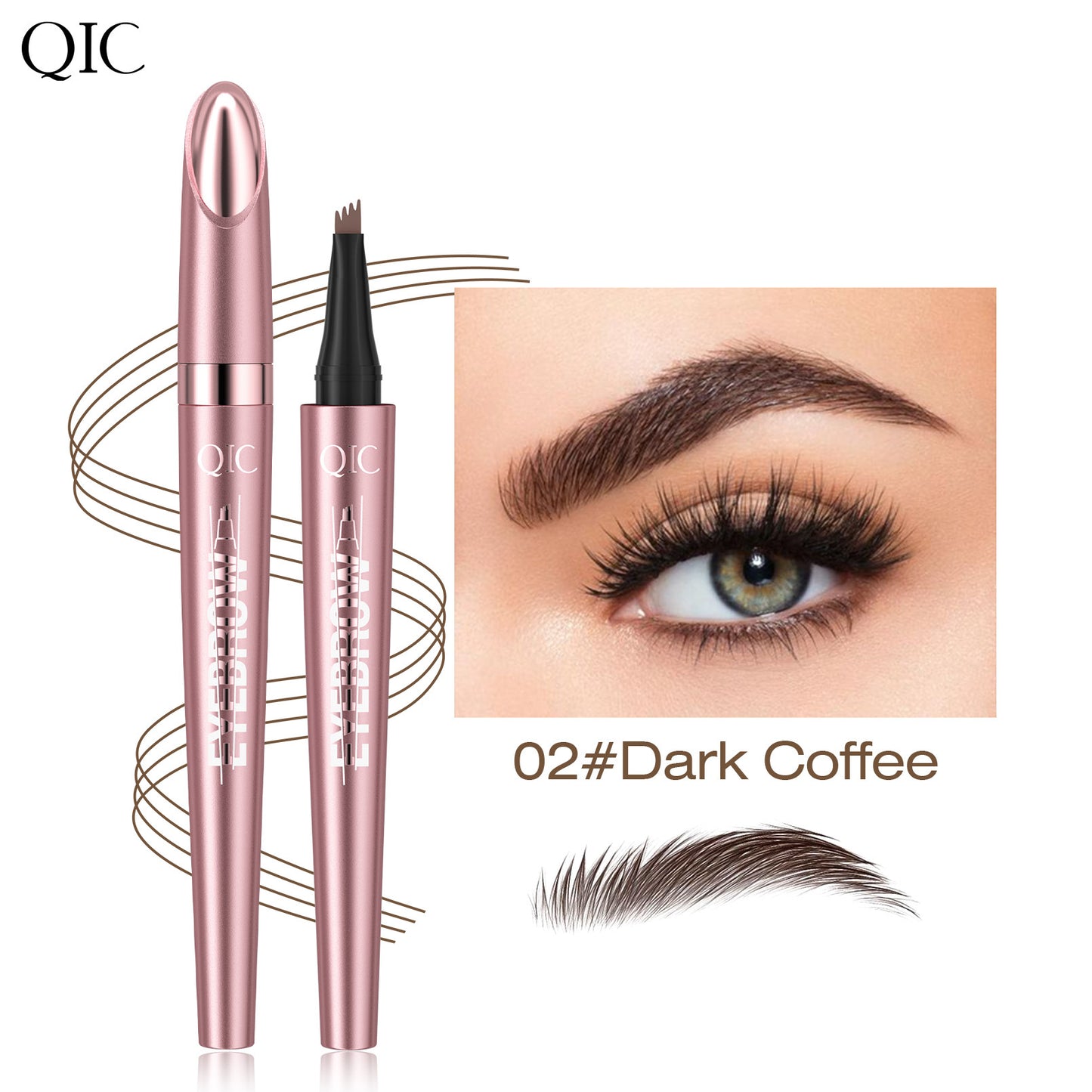 ✏️ BUY 1 GET 1 FREE! ✨ 3D Microblading Eyebrow Pencil – 4-Prong Tip, Waterproof & Natural Hair-Like Strokes 🖌️