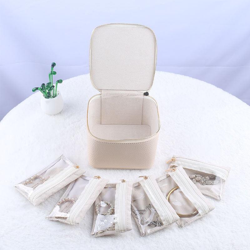 Travel Jewelry Box with Small Pouches