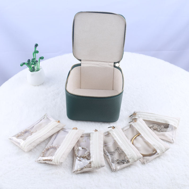 Travel Jewelry Box with Small Pouches