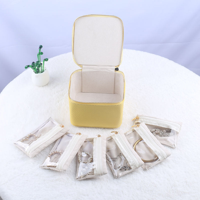 Travel Jewelry Box with Small Pouches