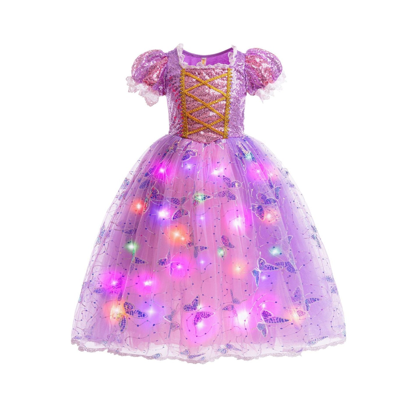 Mermaid-themed children's light-up party dress set