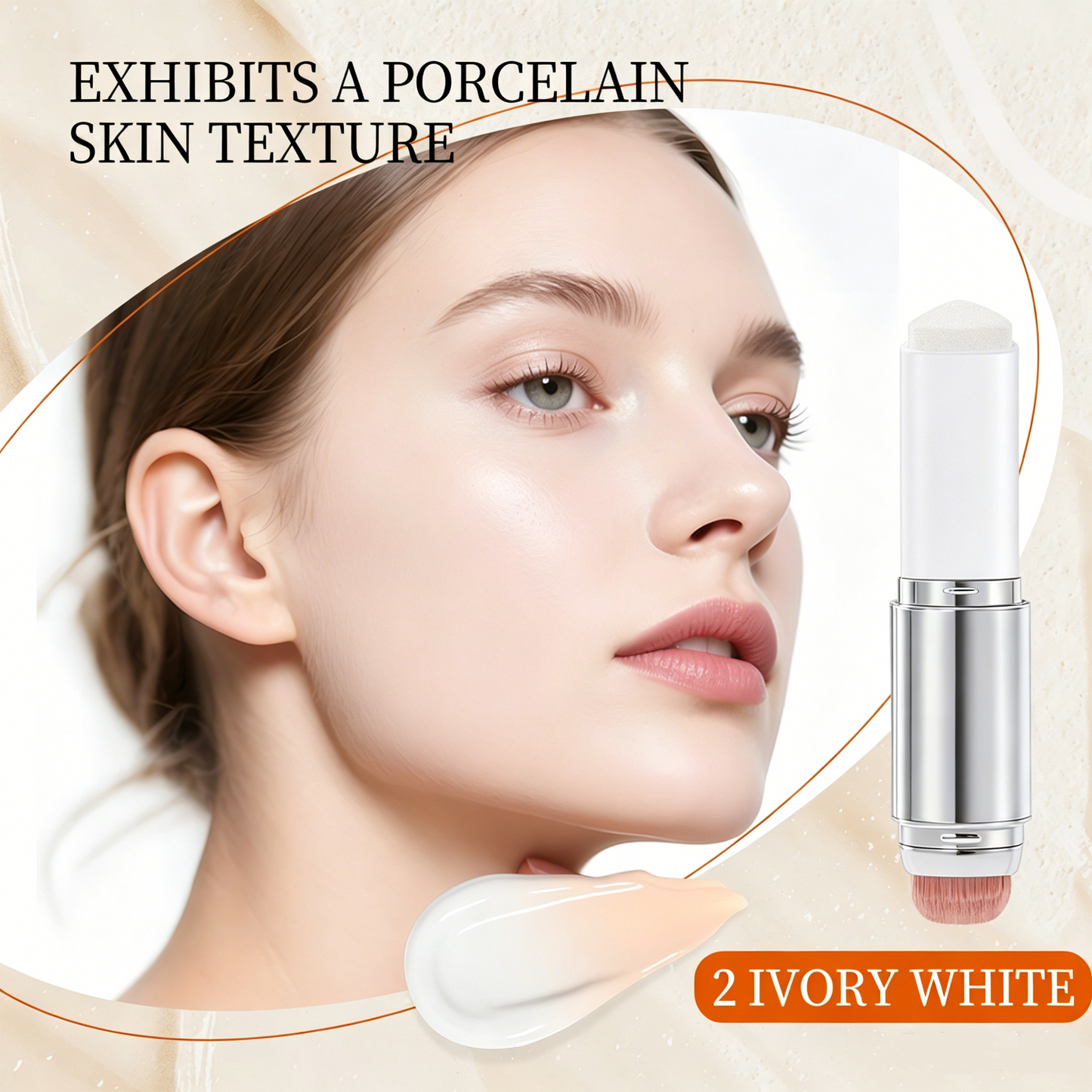 🎉BUY 1 GET 1 FREE🎉[OFFICIAL PRODUCT] BLANC Cover Cream Stick V w/ Detachable Brush - Korean Skin Care Color-Changing Foundation Stick with Collagen Capsules (0.45 oz)