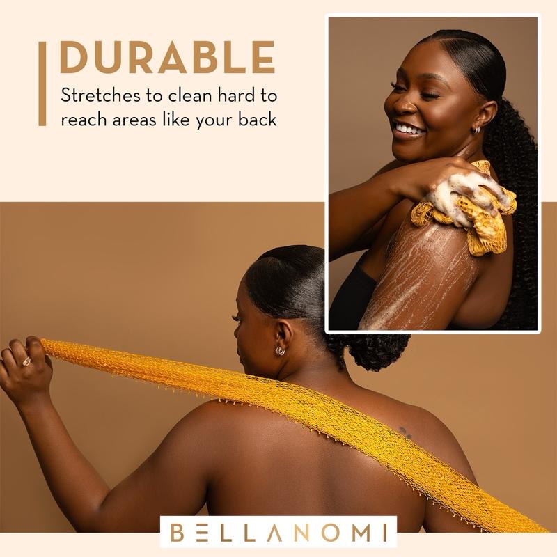 🔥Hot Sale ✨African Exfoliating Net Sponge（with Lemon Turmeric & Kojic Acid Brighetning Soap ）