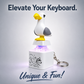 Mine Little Bird Voice-Activated Light-Up Electronic Keychain: Squeeze-to-Play Duck-Shaped Creative Keychain