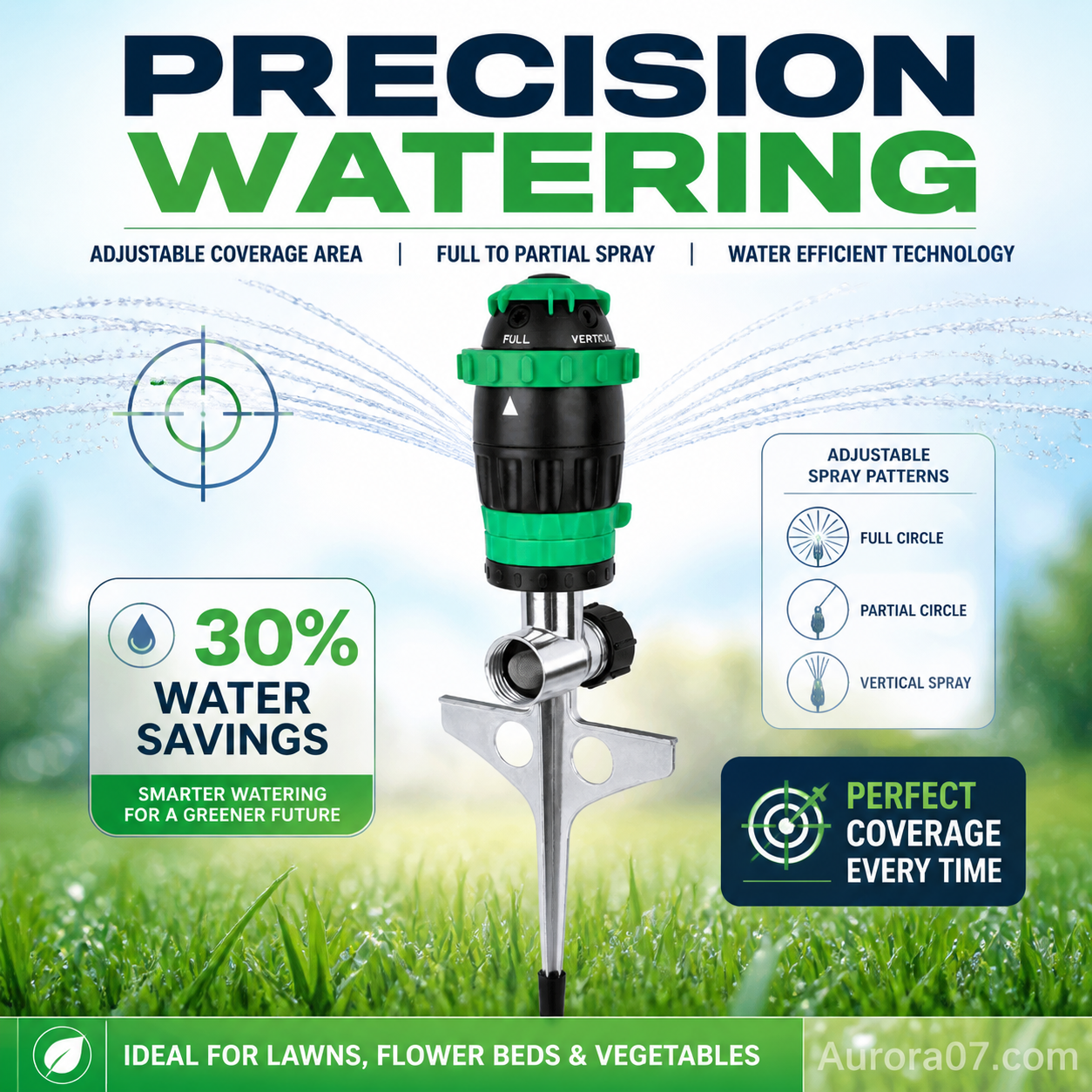 🎁 Hot Sale 50% OFF 🔥Stainless Steel Rotary Irrigation Tripod Telescopic Support Sprinkler