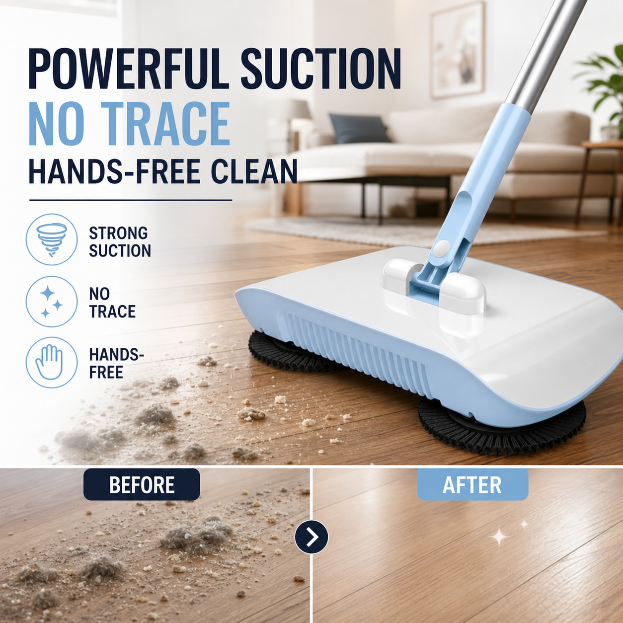 SMART ROBOT VACUUM CLEANER MOP & BROOM