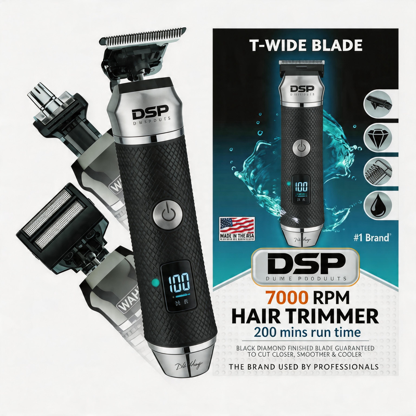 ⏳LIMITED TIME: 50% OFF! 🏆Luxe 3-in-1 Professional Men’s Grooming Set – T-Blade Trimmer, Foil Shaver & Nose Trimmer – With LED Display & USB Rechargeable