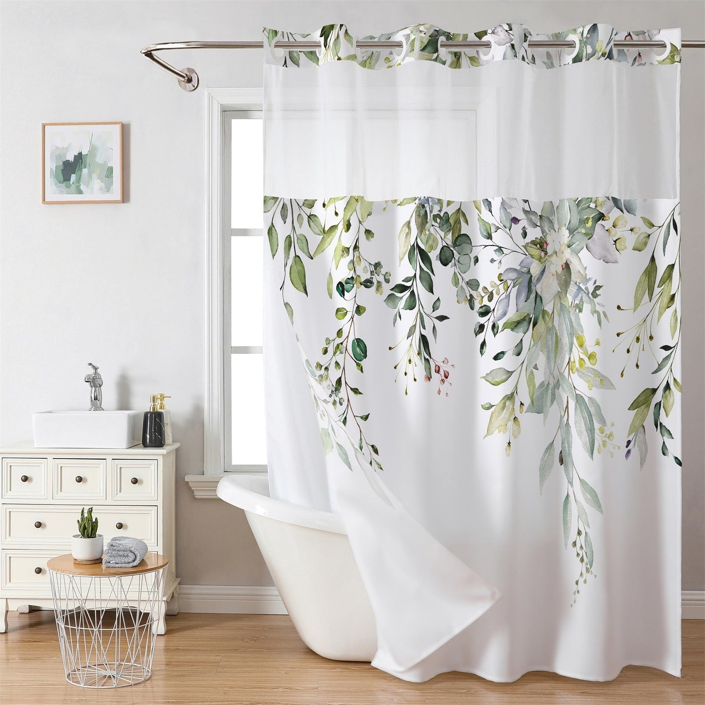 Waffle Pattern Shower Curtain