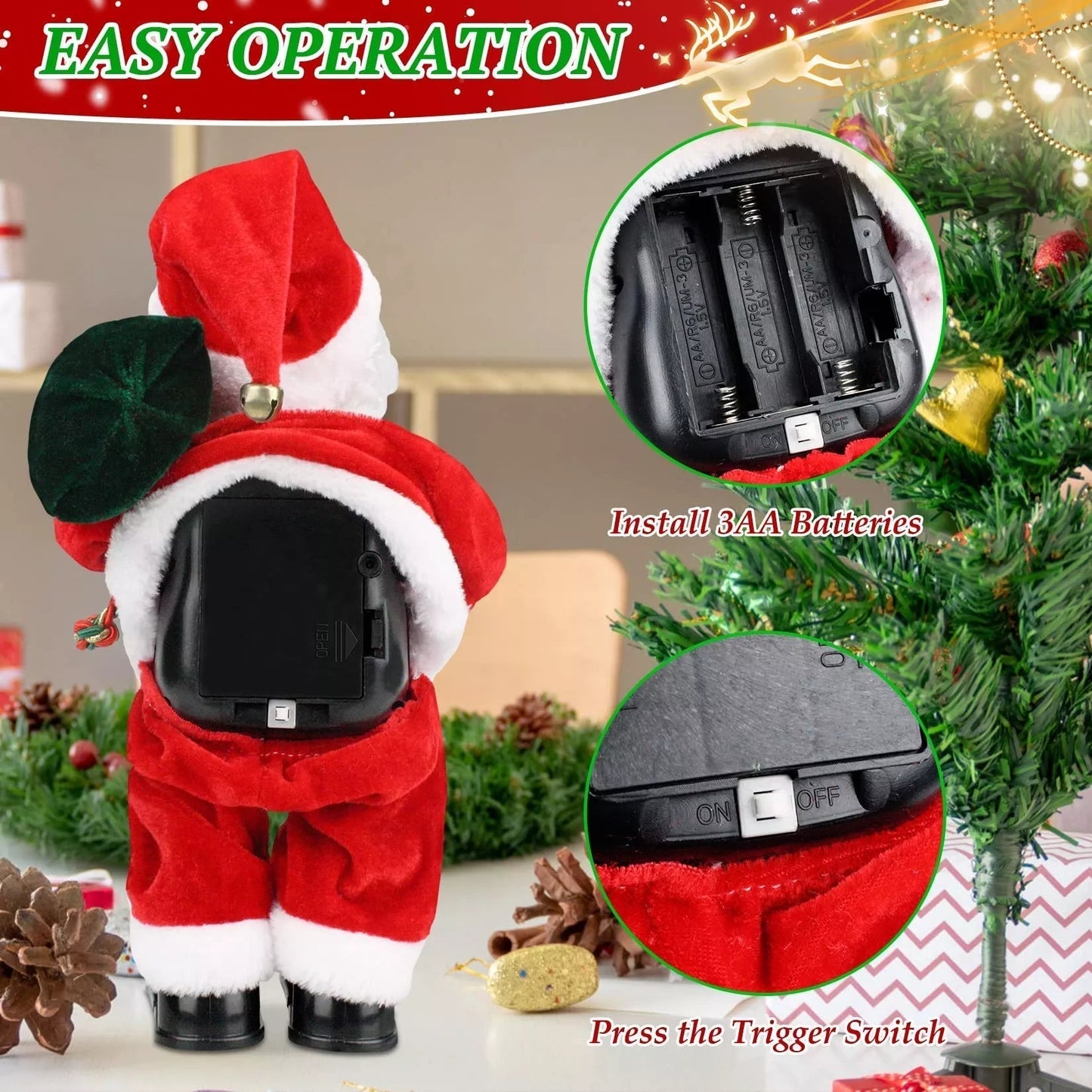 🎁🎅Electric Dancing Music Santa Claus