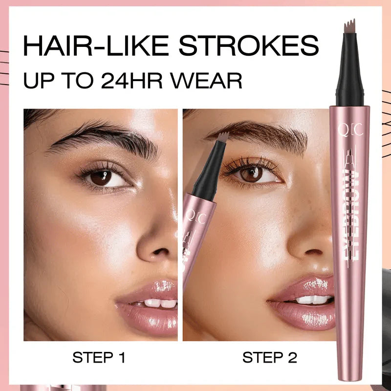 ✏️ BUY 1 GET 1 FREE! ✨ 3D Microblading Eyebrow Pencil – 4-Prong Tip, Waterproof & Natural Hair-Like Strokes 🖌️