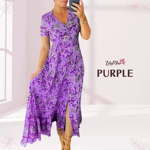 💃Hot Sale 49% OFF🔥 Floral Print V-neck Dress