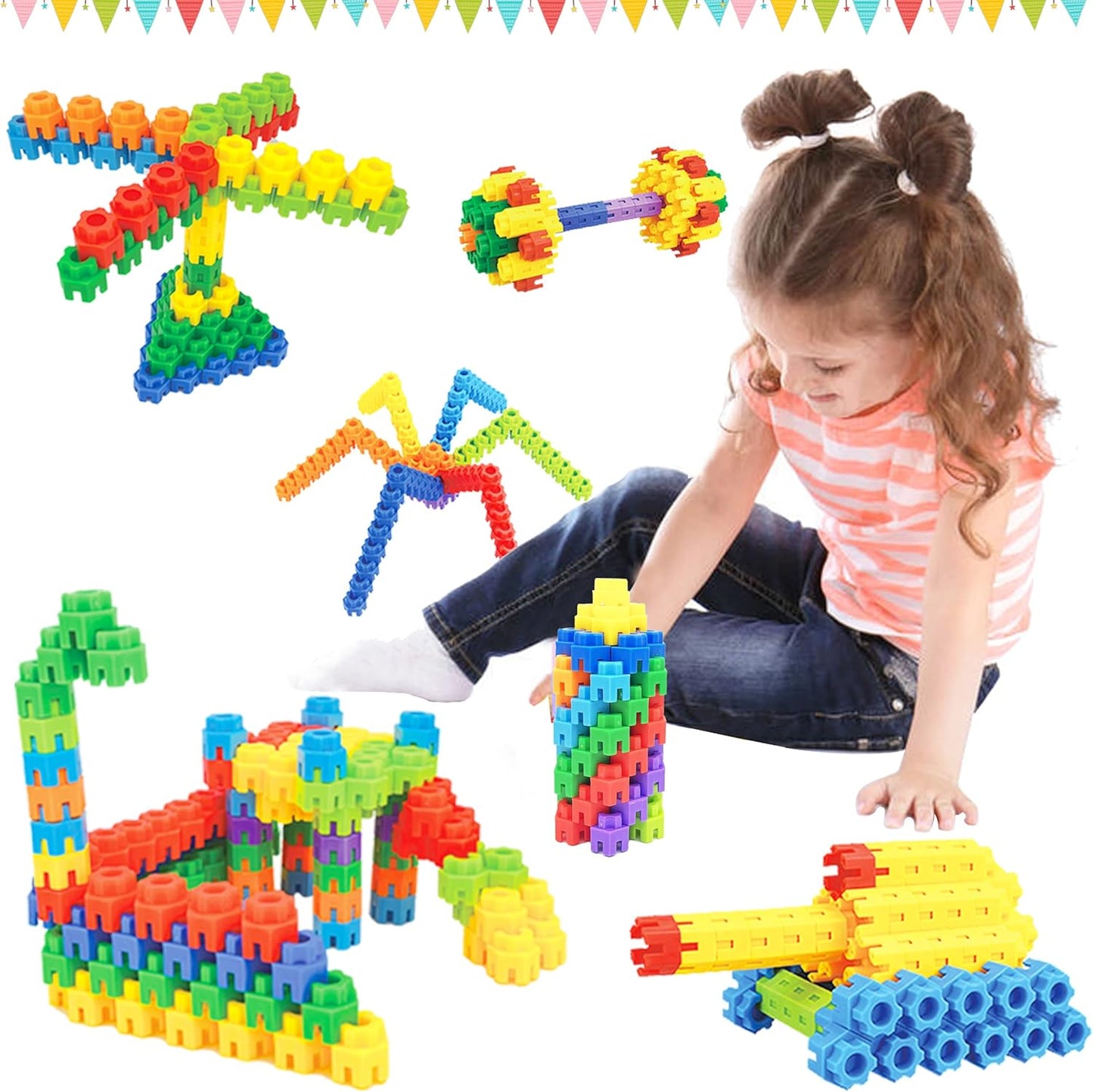🔥Last day sale 50% OFF🧸Endless Fun with Snap-Together Hexagon Building Blocks🪄