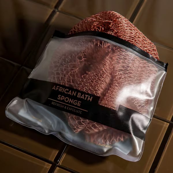 🔥Hot Sale ✨African Exfoliating Net Sponge（with Lemon Turmeric & Kojic Acid Brighetning Soap ）