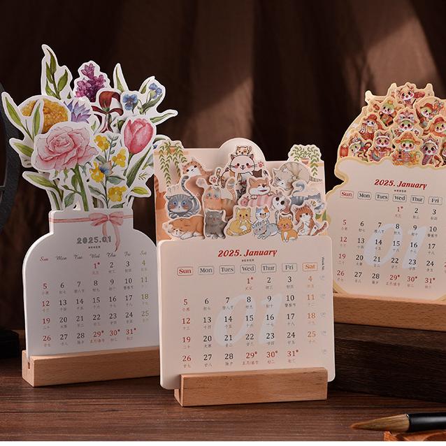 🌷📅2025 Bloomy Flowers Desk Calendar