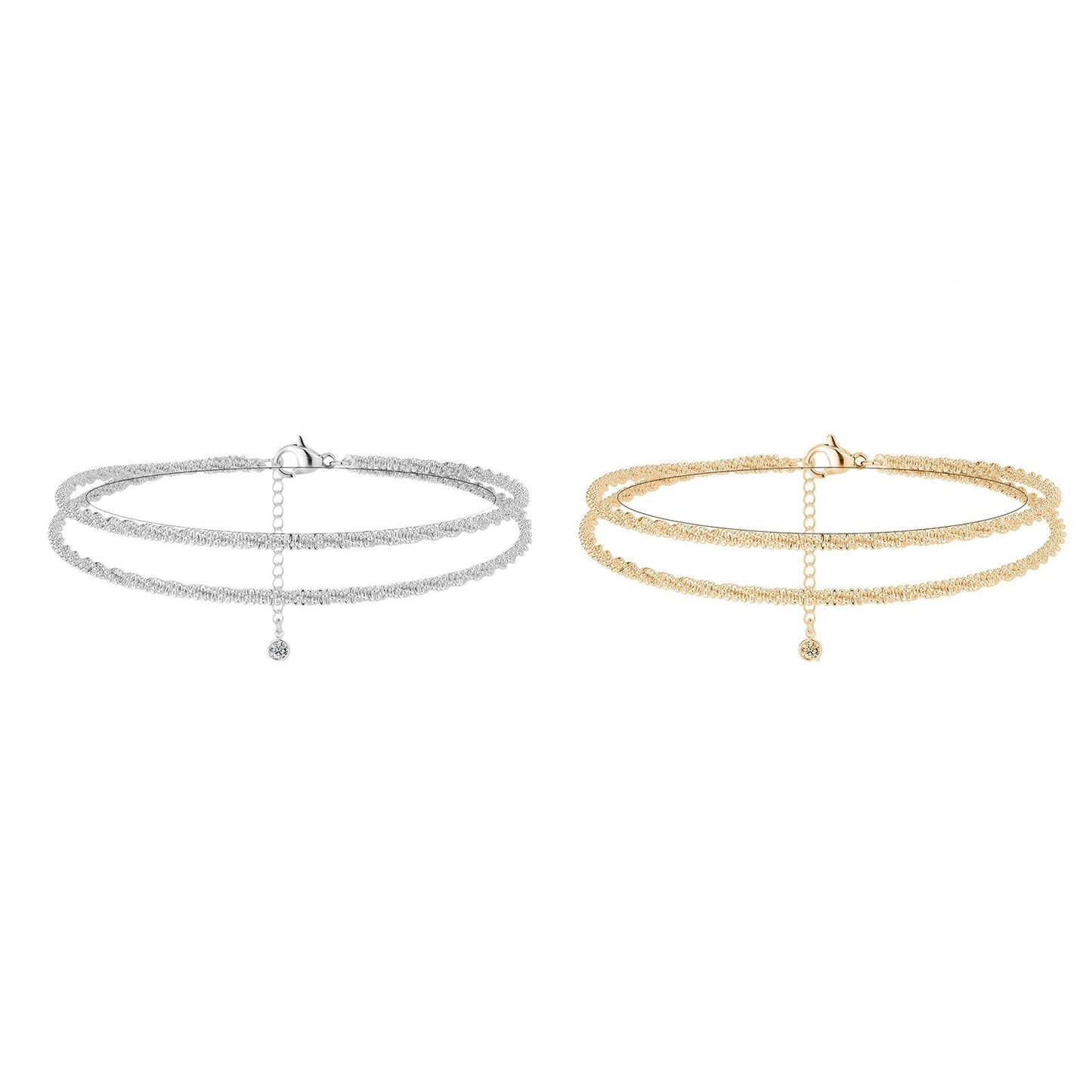 💜LAST DAY - BUY 1 GET 1 FREE💜Dainty Layered waterproof anklet
