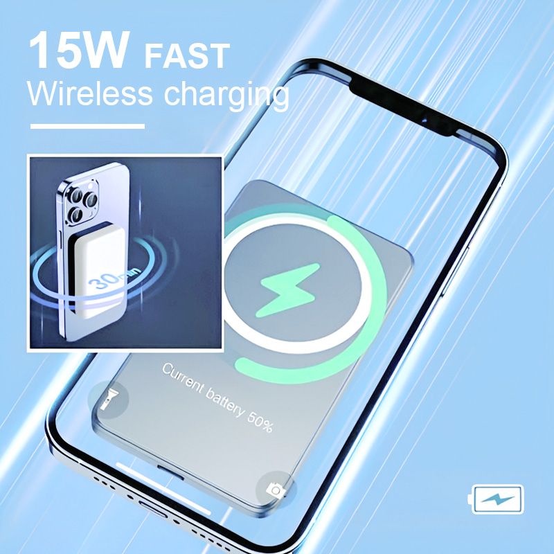 🥳2026 HOT SALE🥳💞50K+ SOLD!💎🔋 60% OFF! 15W Fast Magnetic Power Bank – Wireless charging at full speed! Snaps on & powers up your phone effortlessly. The quick, cable-free solution. ⚡🧲