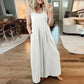 💝Women's sleeveless wide leg jumpsuit with pockets