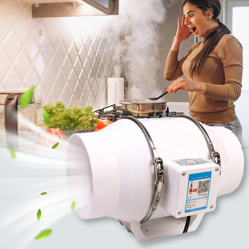 💨50% OFF NOW! Pressurized Inline Duct Fan, High‑Speed Ventilation Exhaust Fan, Quiet Duct Booster Fan for Kitchen Smoke Removal, Grow Tent, Bathroom Ventilation