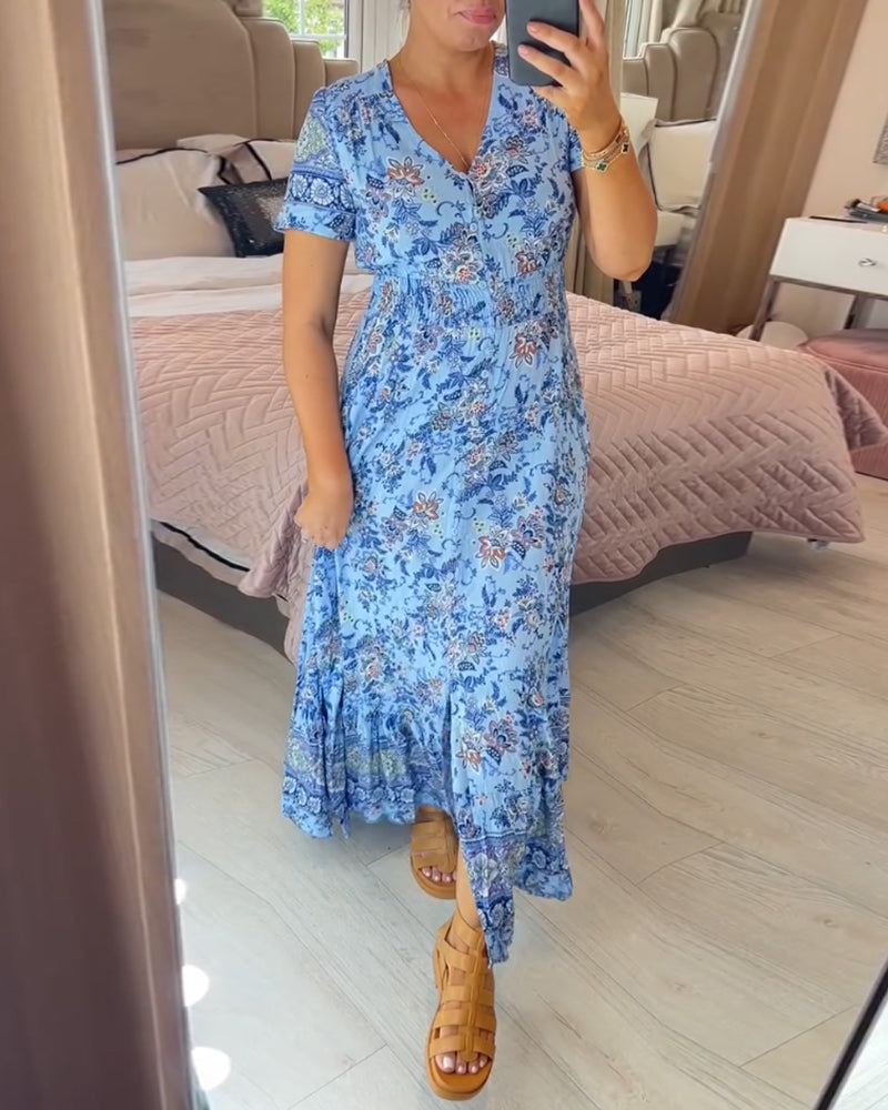 💃Hot Sale 49% OFF🔥 Floral Print V-neck Dress