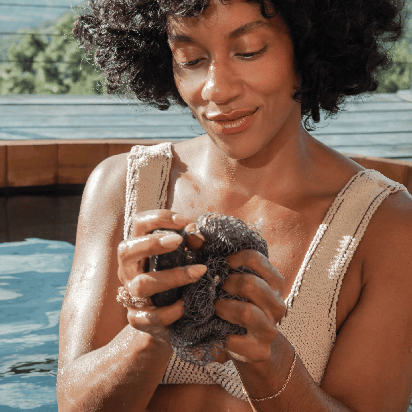 🔥Hot Sale ✨African Exfoliating Net Sponge（with Lemon Turmeric & Kojic Acid Brighetning Soap ）