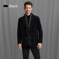 Men’s Stylish Notched Lapel Winter Tweed Jacket with White Duck Down Lining