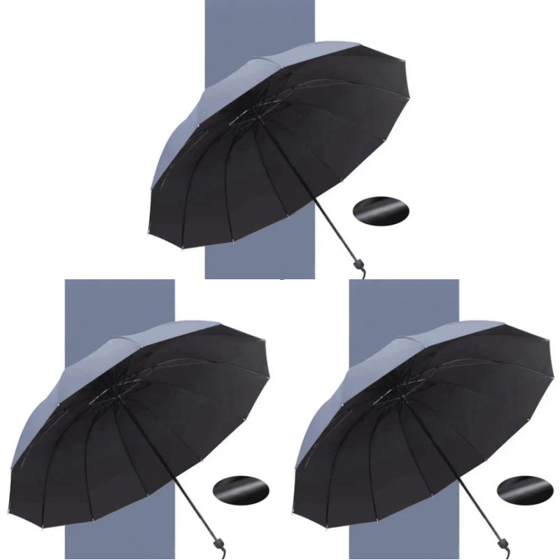 12-Rib Large Foldable Windproof Umbrella
