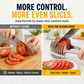 🍋Creative Kitchen Slice Cutting Tool, Food‑Grade Aluminum Alloy Hand‑Held Slicer, Quick Slicing Holder for Lemon, Tomato, Onion & Soft Fruits Vegetables