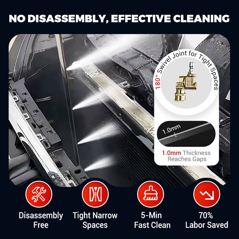 Efficient No-Removal cleaning tool for tight crevices