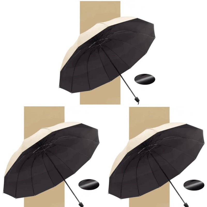 12-Rib Large Foldable Windproof Umbrella
