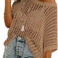 💥This Week's Special Price-50% OFF⏳Womens Summer Scoop Neck ShortSleeve Sweater Casual Crochet Hollow Out Knit Top