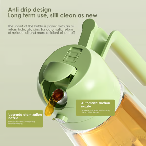 ✨💕 2-in-1 Glass Oil Sprayer & Dispenser – Perfect for Healthy Cooking & Meal Prep! 🥗🍳