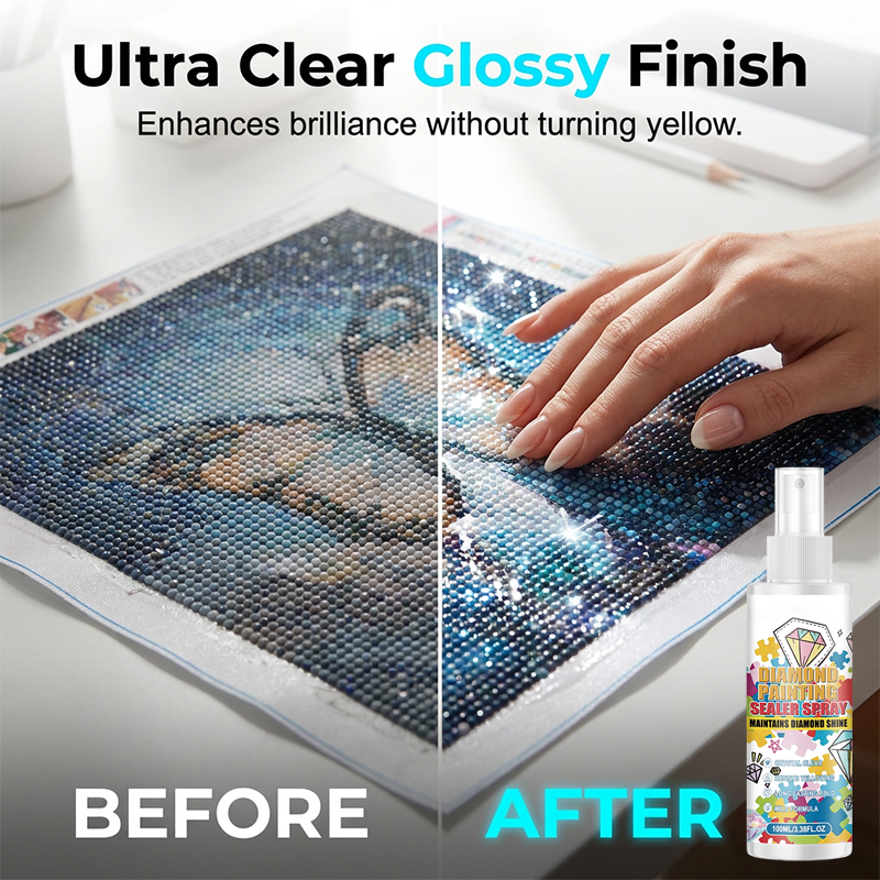 💎✨ Diamond art sealer – locks beads, glossy finish, dries fast & lasts.