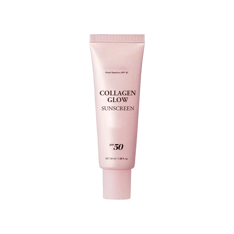 🌸Collagen Sunscreen 🌸| SPF 50 Broad Spectrum Face Sunscreen | Lightweight, Non-Sticky, Hydrating Formula | No White Cast or Residue | Peptide, Cica for Soothing & Natural Glow