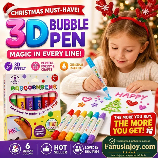 ❄️🎁Christmas Promotion✨ BUY 1 GET 1 FREE !  🔮Magic Pen – Draw 3D with one stroke!🎄 DIY Bubble Popcorn Drawing Pens 🔥