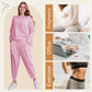 Round-Neck Long-Sleeved Top ＆ Pants 2-Piece Set | Wrinkle-Free & Breathable |