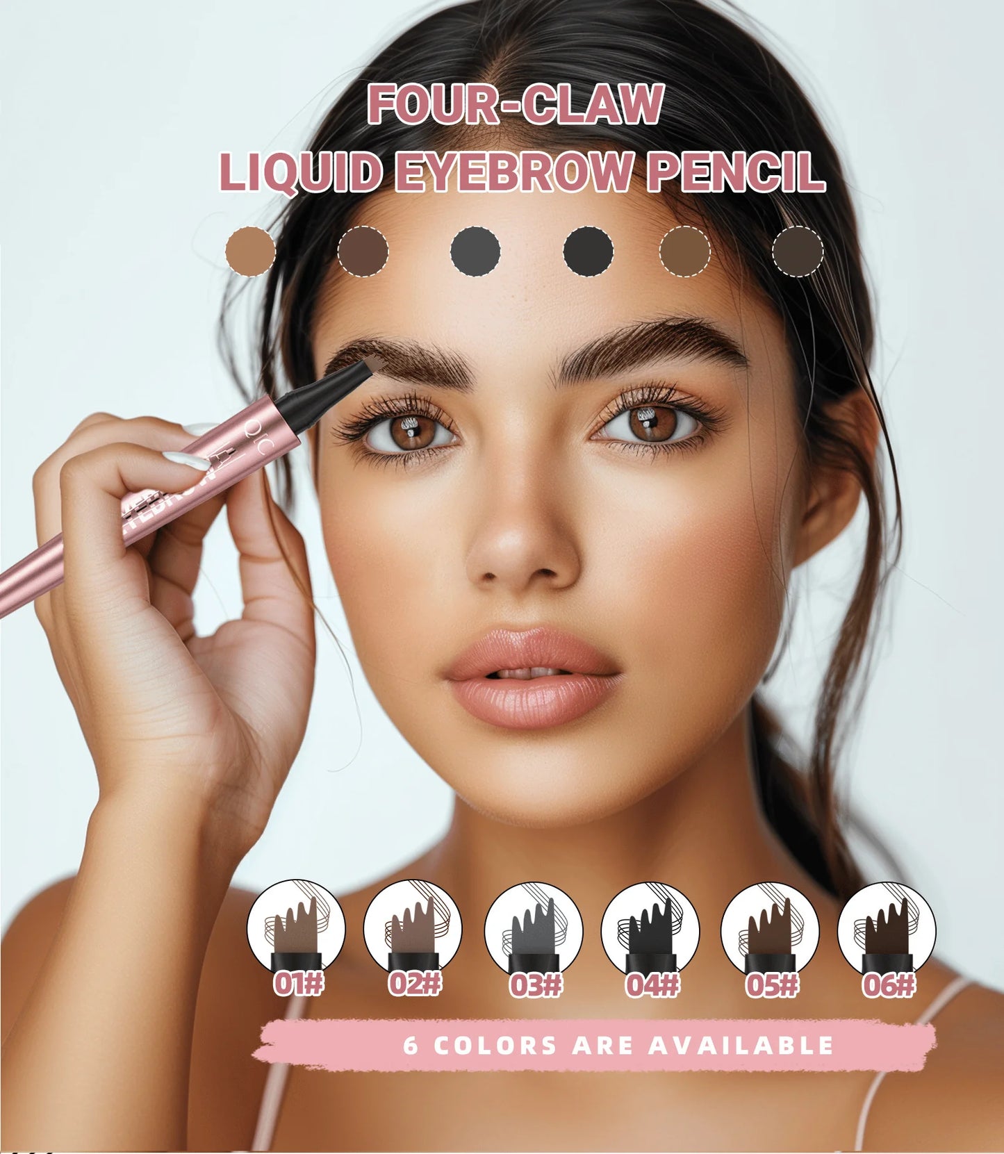 ✏️ BUY 1 GET 1 FREE! ✨ 3D Microblading Eyebrow Pencil – 4-Prong Tip, Waterproof & Natural Hair-Like Strokes 🖌️